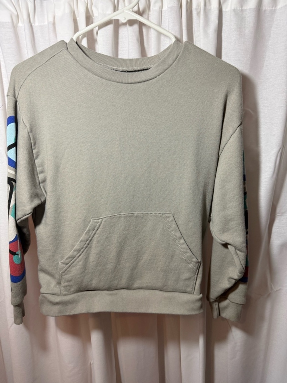 Tea brand boys Crewneck Pullover Sweatshirt in Light Gray motorcycle graphic